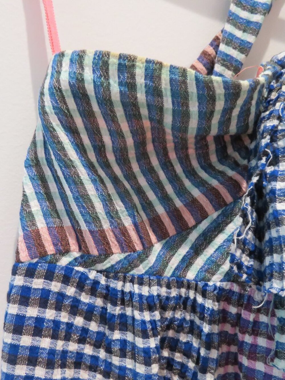 ANTHROPOLOGIE MAEVE Waverly Gingham One Shoulder Dress 4 Petite Coquette Twee - Picture 5 of 14
